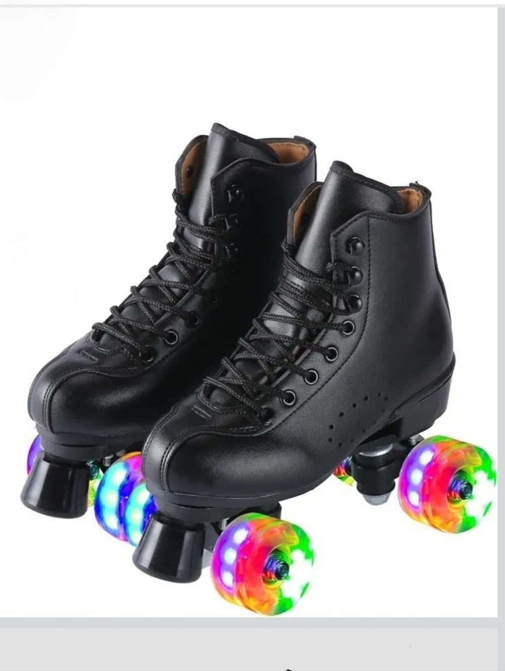 Classic Double Row Roller Skates Light Up Wheels Women's 11
